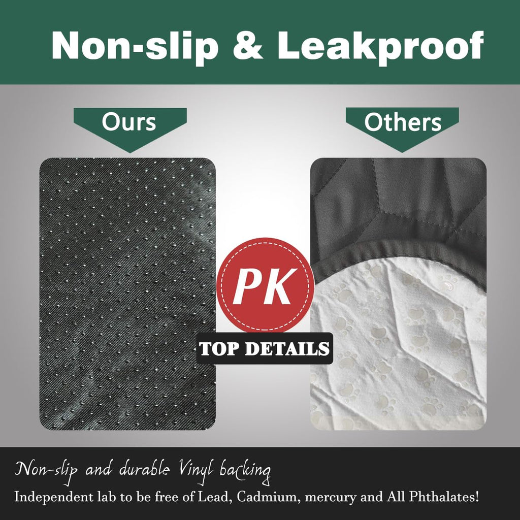 Waterproof Chair Pads for Incontinence 2Pcs Resuable Washable Seat Protector Pads for Incontinence for Senior Toddlers 22"X21" Black