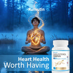 Runvutin Cholesterol lowering Supplements with & Ashwagandha Red Yeast Rice - Supports Normal Cholesterol Levels, Dose for Cholesterol Management, 60 Capsules for Adults