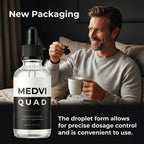 Medvi Quad Liquid Drops for Man - Maca Root, Ginseng, Thin Leaf and Other Formula, Daily Energy Support