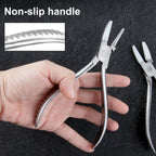 LEONTOOL Round Nylon Jaw Eyeglasses Frame Pliers Kit with Eyeglass Repair Screwdriver Optical Pliers Set
