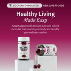 Snap Supplements Nitric Oxide Gummies - Beet Root Extract 300mg, Sugar Free Beetroot Supplement with Pomegranate Powder for Circulation & Natural Energy, 60 Vegan Gummies, Cherry Flavor
