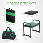 Walensee Garden Kneeler and Seat, with Wider Soft Kneeling Pad & Tool Pouch