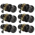 Haidms 6 Pack Oil Rubbed Bronze Door Knobs Interior, Bronze Privacy Interior Door Knobs for Bedroom or Bathroom Classic Round Doorknobs Hardware