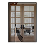 Reversible Side Opening Magnetic Screen Door for Sliding & French Doors,Upgraded PETG Mesh Anti-Tearing, Heavy Duty & Strong Magnetic, Pet and Kid Friendly - Screen Door 74"x82"