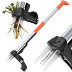 KXGBARN Stand Up Weed Puller Tool, Long Handle Garden Weeder with 4 Stainless Steel Claws, 39.3" Heavy Duty Weed Remover Tool for Lawn & Yard, Pull Weeds by Root Without Bending