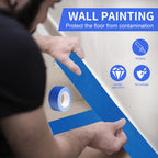 JayJayup Painters Tape 2 Inch Wide, 4 Rolls Blue Masking Tape, 2 Inches x 55 Yards x 4 Rolls, 220 Yards in Total