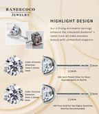 "STUNNING FLAME" 18K Gold Plated Silver Brilliant Cut Simulated Diamond Cubic Zirconia Stud Earrings(yellow-gold-plated-silver, 0.9)