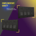 ENERLITES Elite Series Screwless Decorator Wall Plate Child Safe Outlet Cover, Gloss Finish, Size 4-Gang 4.68" H x 8.30" L, Unbreakable Polycarbonate Thermoplastic, SI8834-BDB, Brushed Dark Bronze