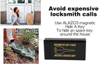 2 Hide A Key Magnetic Under Car Spare Key Holder So You Never Locked Out of Home Shed RV Boat Truck Office Storage Large ABS Case Key Hider Small Valubles Premium Magnet By ALAZCO