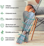 Leg Massager for Circulation - Foot and Calf Massager, Air Compression Leg Wraps Massage Boots Machine for Home Use Leg Massage - scd Machine for Calf, Thigh and Foot Massager, FSA or HSA Eligible