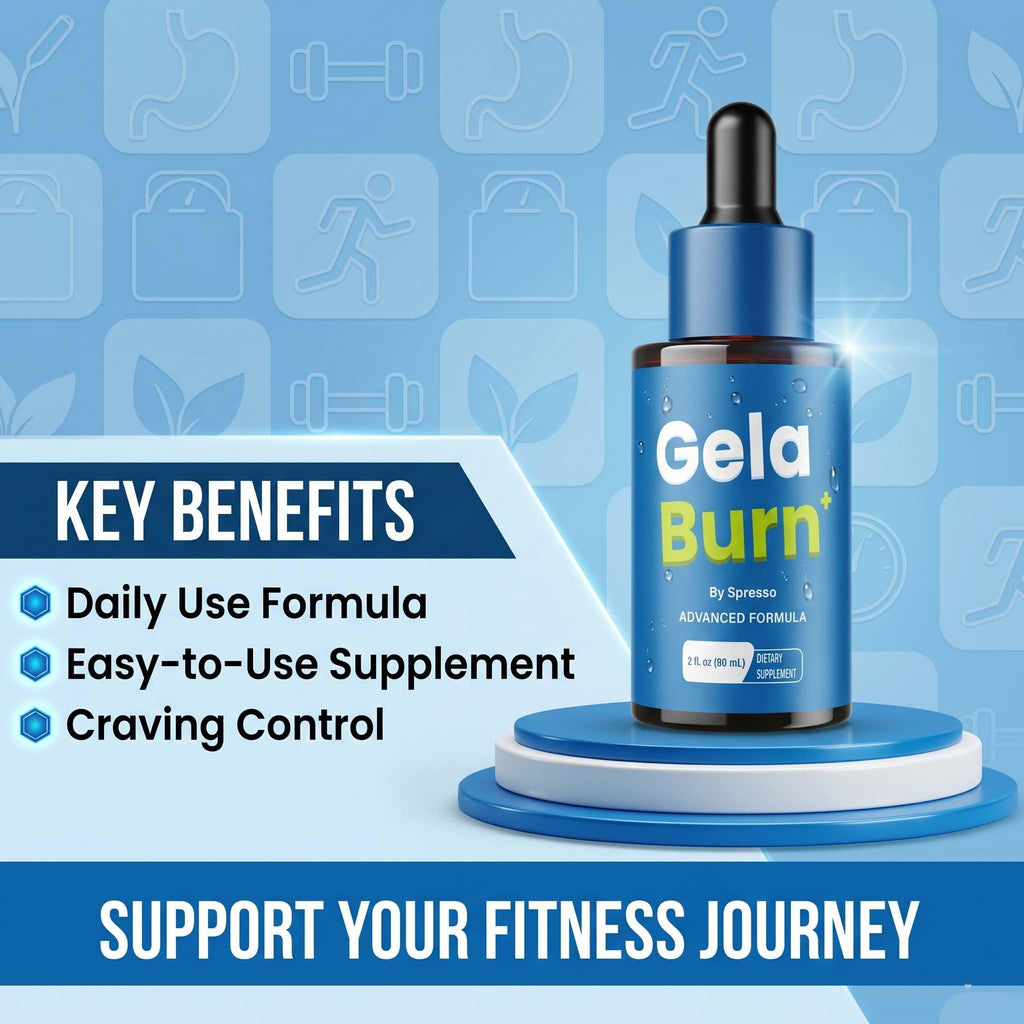 (1 Pack) Gela Burn Drops, Official GelaBurn Liquid Supplement Dropppers with Premium Ingredients, Advanced Formula Support Overall Health & Wellness Reviews (2oz/60ml)