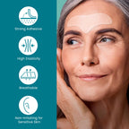 NURIVE Advanced Wrinkle Patches 20ct Smile Line, Frown Line Wrinkle Patches for Facial Korean Skin Care Face Wrinkle Tape Invisible Overnight with Retinol & Collagen (Large (Forehead))