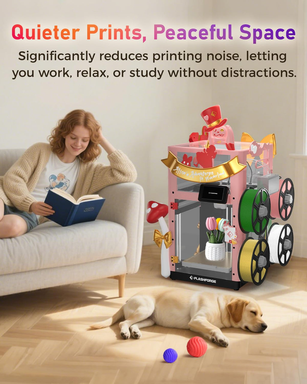FLASHFORGE AD5X Enclosure Kit, DIY Colors & Style, Optimized Design, Reduced Noise and Odor, Suitable for High-Temperature Filament Printing