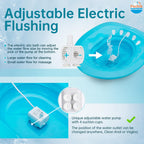 Pochik Sitz Bath, Electric Sitz Bath for Hemorrhoids, Sitz Bath for Toilet Seat, Postpartum Care, Automatic Flushing, Sits Bath Kit for Women, Unisex Sitz Bath Seat for Soak, Collapsible, Deeper Bowl