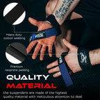BEAST RAGE Lifting Wrist Straps for Weightlifting, Straps Gym Grip Power Workouts Lifting Straps Padded Cotton Men Women Wrap Lift, Deadlift Bodybuilding Weight Lifting Exercise Straps (Blue Silicone)