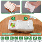 Sponges Kitchen Natural Dish Sponge Plant-Based Biodegradable Compostable Cellulose with Coconut Scrubber Sponge Non Scratch Eco Friendly Kitchen sponges for Kitchen Dishes（Pack of 24）