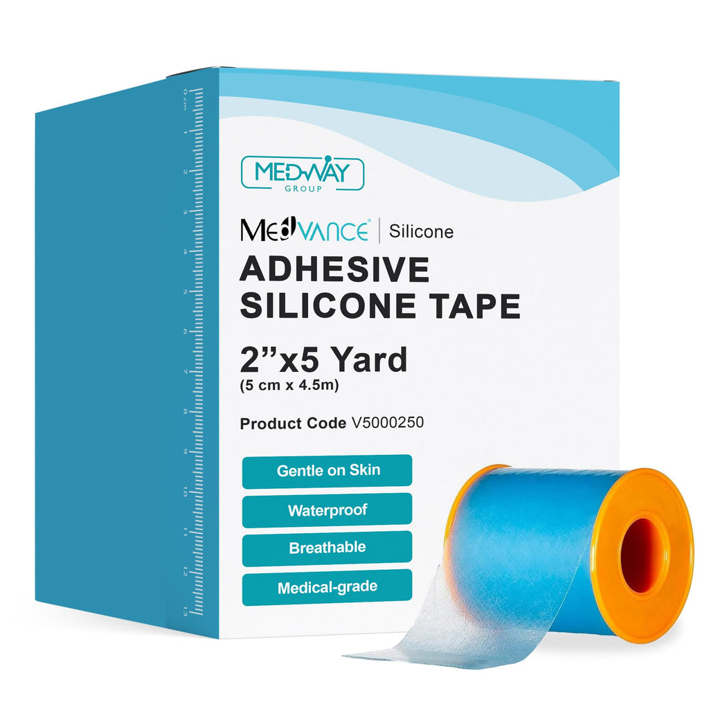 MedVance Silicone Adhesive Medical Tape, Scar Sheet, 2" x5' (1 Pack)