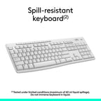 Logitech MK270 Full Size Wireless Keyboard and Mouse Combo - Off White