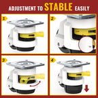 HOLKIE Leveling Casters with Ratchet Handle Design - Total Capacity 2200 lbs - Heavy Duty Industrial Casters Set of 4 with Adjustable Leveling Pads (TD60)