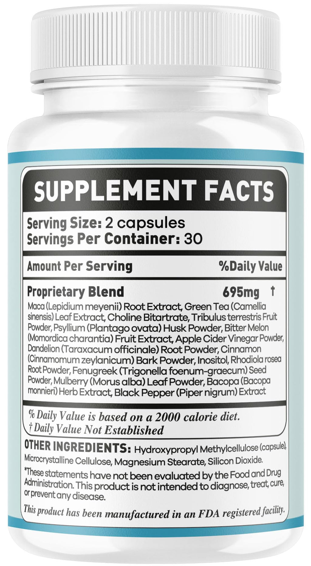 Glucovex Supplement Capsules - Official Glucovex Support Premium Pills Advanced Formula with All Natural Ingredients, Maximum Strength for Wellness & Overall Health, 60 Capsules for 1 Month
