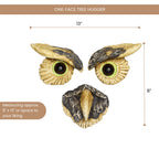 Bits and Pieces - 'Owl Face' Tree Hugger - Yard Decoration - Whimsical Tree Sculpture – Outdoor Tree Face - Garden Decoration - Garden Peeker Yard Art