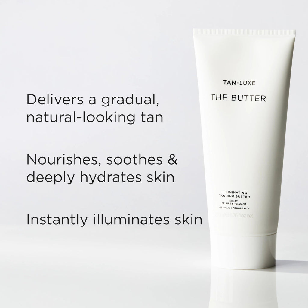 Tan-Luxe The Butter, Illuminating Tanning Butter, Gradual Body Self Tanner & Deeply Hydrating Body Moisturizer for a Natural Looking Tan, Cruelty-Free, 6.76 fl. oz