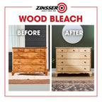 Zinsser Wood Bleach Kit | Lighten Furniture, Floors, Cabinets, Trim | Removes Red Tone | 2-Step Brightening System | 2-Step 8 fl. oz. Kit (16 fl. oz. Total)