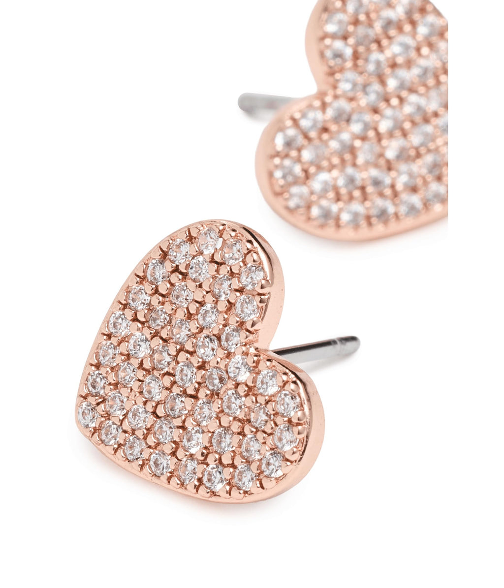 kate spade new york Yours Truly Pave Heart Studs