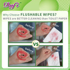 DAFI Flushable Wipes for Adult Wet Wipes, Total 720 Unscented Toilet Wipes Flushable, No Alcohol & 100% Plant Based Fibers, Septic and Sewer Safe Pack of 9