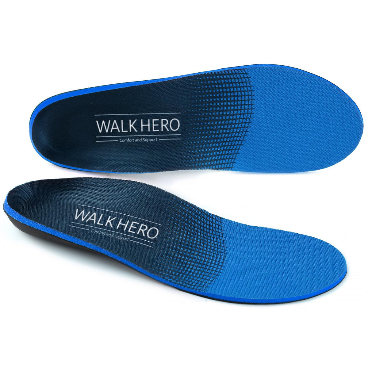 WalkHero Plantar Fasciitis Insoles, Arch Support Inserts for Pain Relief