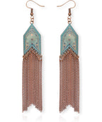 Western Jewelry for Women, Boho Dangle Chain Earrings