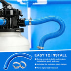 Pool Sand Filter Pump Hose, 1.25" Diameter Pool Filter Hose Replacement for Above Ground Pools, 16 Inch Pool Pump Hoses Compatible with Pump Sand Filter and Saltwater Systems(2 Pack, Blue)