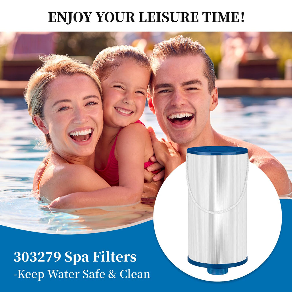 Porscan Spa Filter Replacement for Watkins 303279 Filbur FC-2402, Hot Tub Filter Cartridge 5CH-37 PFF42TC-P4 78460 Conpatible with LifeSmart, Free Flow, AquaTerra, Fantasy - 1 Pack