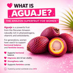 Aguaje CurvyFruit Powder for Women: Natural Curves & Hormonal Balance – – Booty, Hips & Bust Support – 3.5 Oz /1 Month Supply – Menopause Relief – Made in Peru