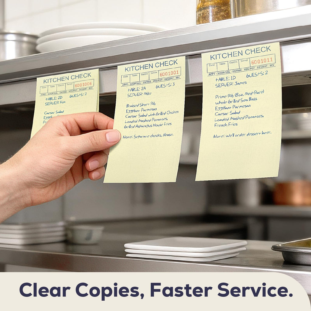 FMP Brands Double Part Guest Check for Servers, Server Note Pads 500 Sheets (10 Pads), Server Books for Waitress with Carbon Copies, Guest Check 2 Part Carbonless, Receipt Book with Carbon Copies