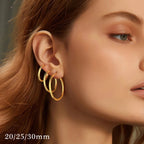 M MOOHAM Hoop Earrings for Women, Hypoallergenic 14K Gold Plated Earrings