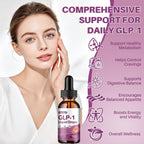 GLP-1 Supplement, GLP-1 Support Liquid Drops with Berberine, Chromium, Ceylon Cinnamon, Green Tea & Hops Flower Extract, GLP-1 Supplement for Gut & Metabolism Health, Vegan, Mixed Berry Flavor 2 Fl Oz