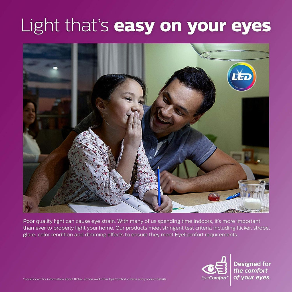 PHILIPS LED 65W BR30 6-Pack Ultra Definition Soft White (2200K) 650 Lumen (7.5W = 65W) Dimmable Flicker-Free Light Bulbs