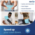 REVIX Gel Ice Packs Reusable 14" x 7" – 2 Packs Flexible Cold Compress with Strap for Back, Shoulder, Hip, Thigh – Extra Large Ice Pack for Everyday Recovery & Cooling Relief