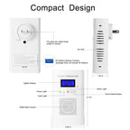 Combination Natural Gas Detector & Carbon Monoxide Detector, Plug in Carbon Monoxide Alarm & Propane Detector,Methane,with Backup 9V Battery Feature, Digital Display for Home, Apartment, RV