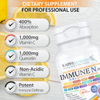 (60 Capsules), NAC 600mg, Quercetin 1,000mg, Vitamin C 500mg, Zinc 50mg, Vitamin D3 5,000iu, Selenium, Copper, Acerola, Ginger, Rutin, Citrus Bioflavonoids, Rose Hips, Echinacea, Immune N Plus 15 in 1