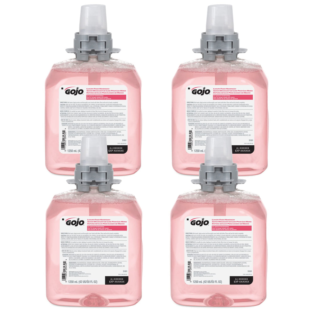 Gojo FMX-12 Foam Soap Refill, Cranberry Scent, 4ct x 1250 mL - 5161-04