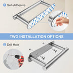 SetSail Toilet Paper Holder Adhesive or Screw-in Brushed Nickel Bathroom Toilet Paper Roll Holders Wall Mount Stainless Steel Tissue Holder for Bathroom Hardware Accessories