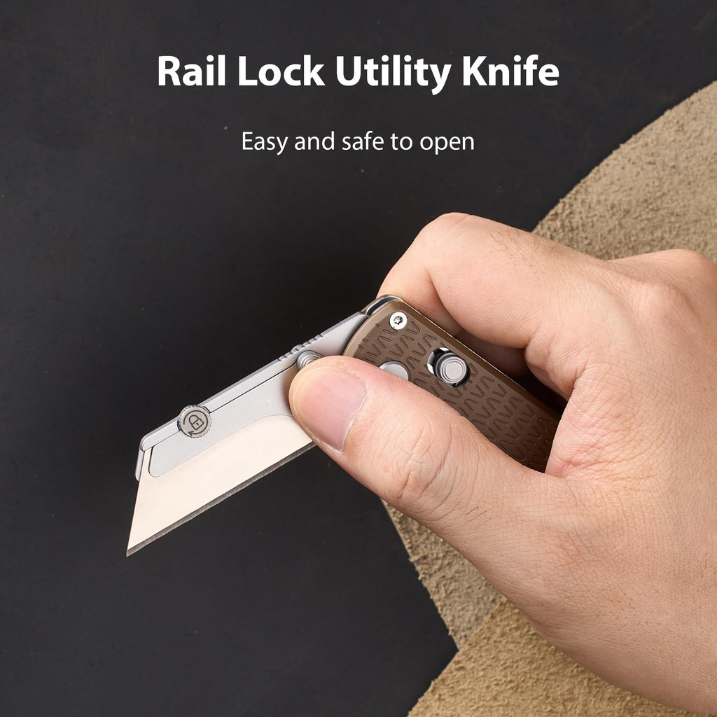 OKNIFE U1 Pro Multitool Folding Utility Knife with Folding Screwdriver, Quick Change Blade, Rail Lock & Pocket Clip for Men Women (PEEK)