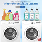 GMISUN Laundry Detergent Soap Dispenser, Plastic Liquid Laundry Detergent Dispenser, Container for Farmhouse Laundry Room Decor, Organizer for Liquid SoftenerBleach Heavy Duty Plastic Bottle(3 Pack)