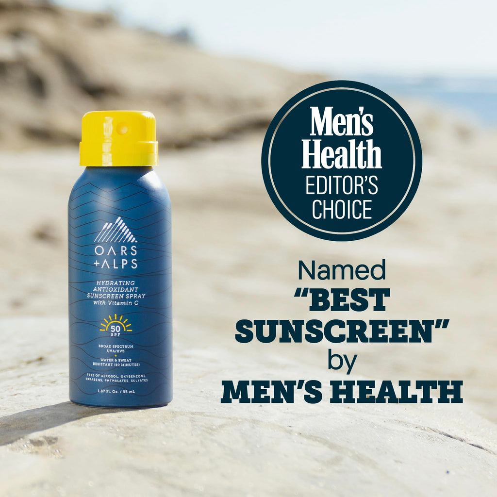 Oars + Alps SPF 50 Face & Body Broad Spectrum Sunscreen Spray | Fast-Absorbing, Lightweight, Non-Greasy, Hawaii Reef Act 104 Compliant, Water-Resistant, Octinoxate + Oxybenzone Free, 1.87 Oz, 3 Pack