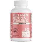 Bronson Collagen Peptides 3000mg (per Serving) with Biotin & Vitamin C - for Hair, Skin & Nails Support, Non-GMO, 300 Tablets