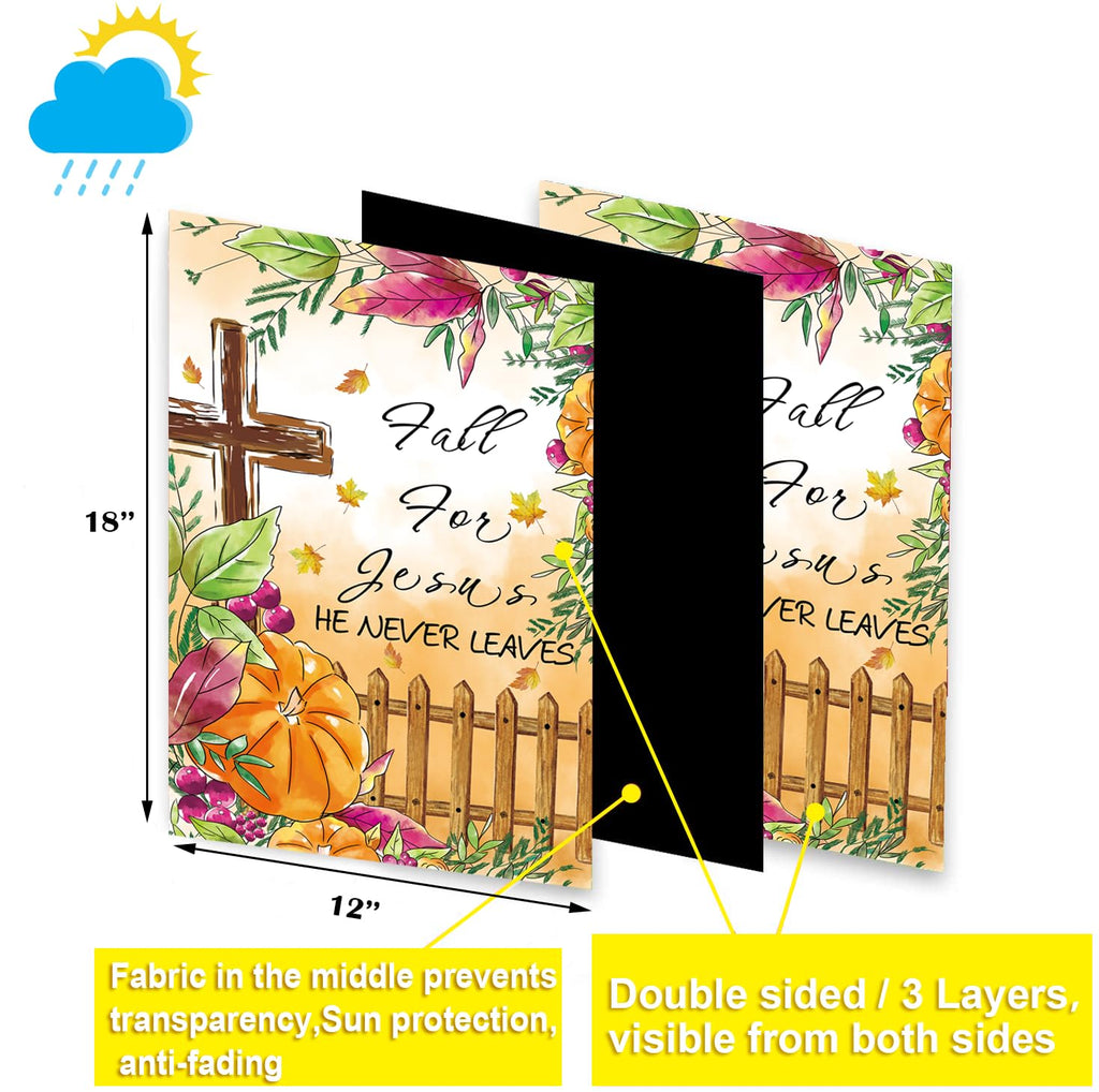 Christian Seasonal Garden Flags Set of 12, Double Sided 12 x 18 Inch Flags