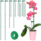 Plant Support Stakes 6 Pack, 12/24/36 Inch Heavy Duty Metal Plant Stakes, Adjustable Garden Plant Support Cages/Rings for Outdoor Indoor Plants, Plant Stick Support for Amaryllis Tomato Peony Orchid