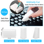 Magic Sponge Eraser, 100 Pack Melamine Foam Bulk Sponge Sheets - Bathroom, Oven, Shower, Glass, Dishes, Stove Top, Kitchen Sinks, Bathtub, Wall Tile, Baseboard Cleaner - White, Not Easily Rip